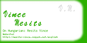 vince mesits business card